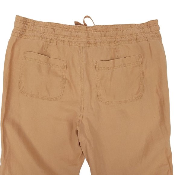 Ann Taylor Loft Linen Pants Womens Size 6 Elastic Waist Drawstring Lagenlook NEW - Picture 4 of 8